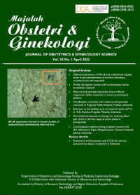 Majalah Obstetri dan Genekologi: Journal of Obstetrics and Gynecology Science Vol. 30 No. 1 Tahun. 2022