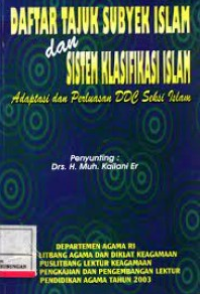 Daftar tajuk subyek islam dan sistem klasifikasi Islam