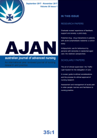 AJAN: Australian Journal of Advanced Nursing Vol. 35 No. 1 Tahun. Sep 2017 - Nov 2017